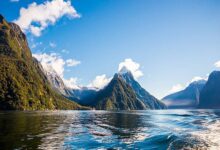 Beautiful Approach at Milford Sound in New Zealand