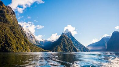 Beautiful Approach at Milford Sound in New Zealand
