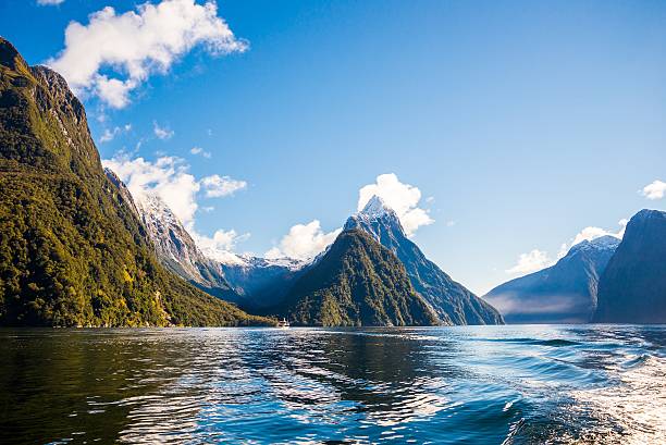 Beautiful Approach at Milford Sound in New Zealand